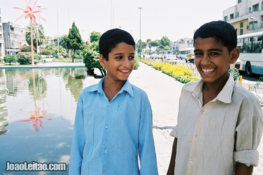 Smiling kids in Tehran