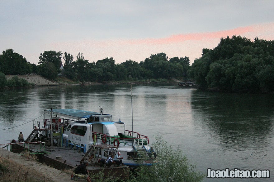 Boat on the Dniester River in Tiraspol