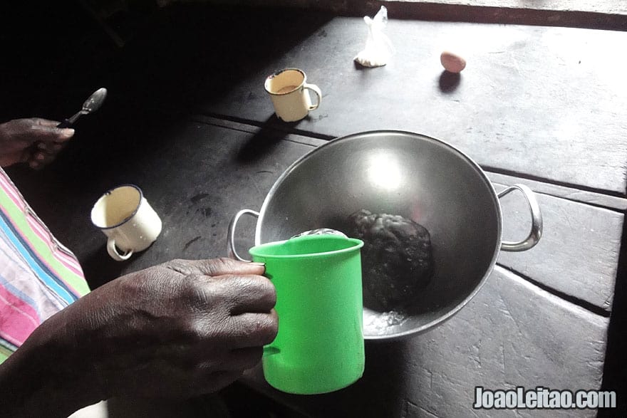 Mixing the ingredients - African Bread Recipe