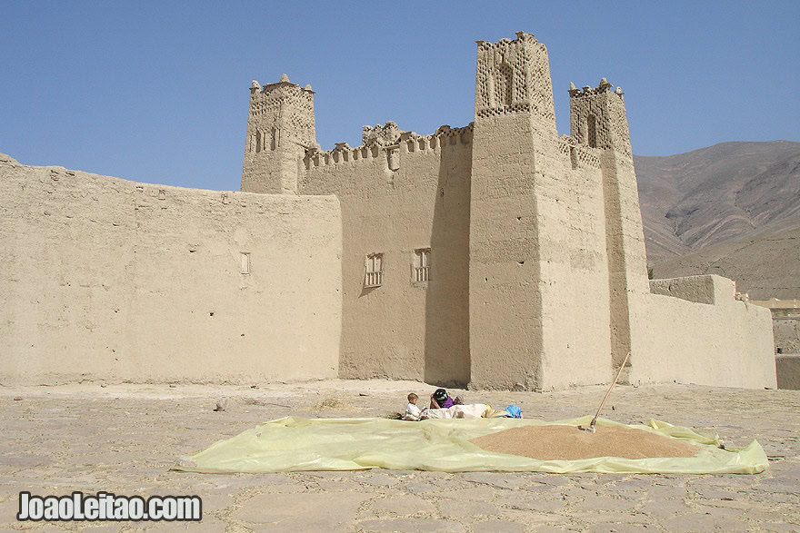 Kasbah architecture in Imilchil village, Morocco