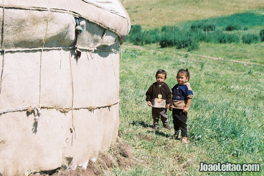 Kazakh nomad family