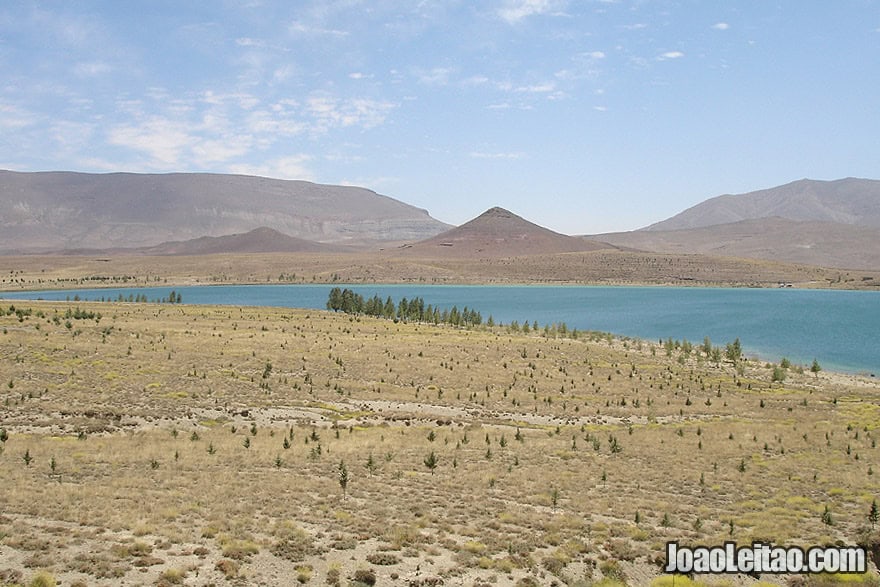 Lake Tislit near Imilchil in Morocco