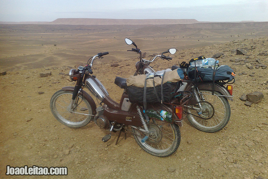 Motobecane motorcycle to Sahara Desert