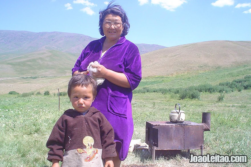 Kazakh nomad family