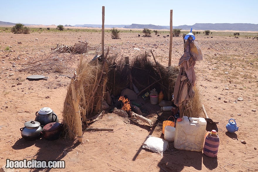 Cozinha nómada no deserto