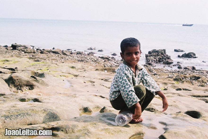 Boy on the beach of Qeshm Island, Iran