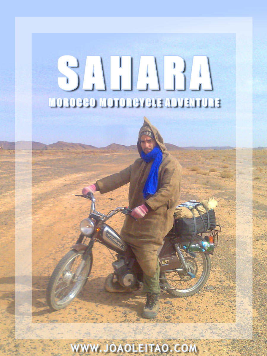 Moped in Sahara Desert - Moroccan Motorcycle Adventure
