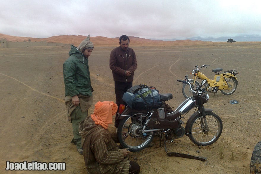 Sahara Desert with Motorcycle