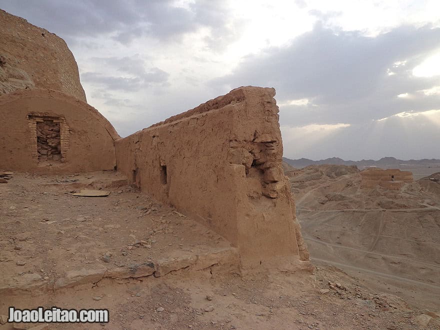 The Towers of Silence in Yazd, Iran