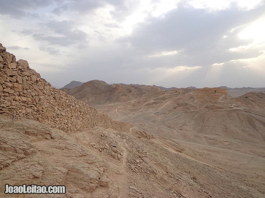 The Towers of Silence in Yazd, Iran