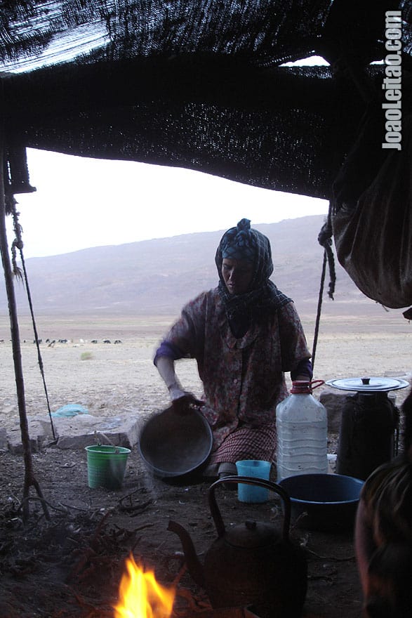 Moroccan nomad woman in the Atlas Mountains