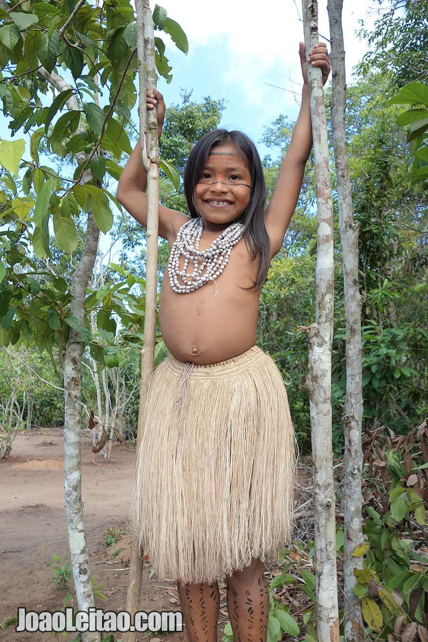 Young Brazilian indigenous girl