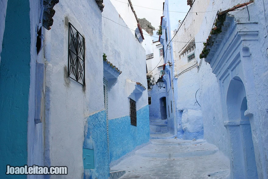 Rua azul em Chefchaouen