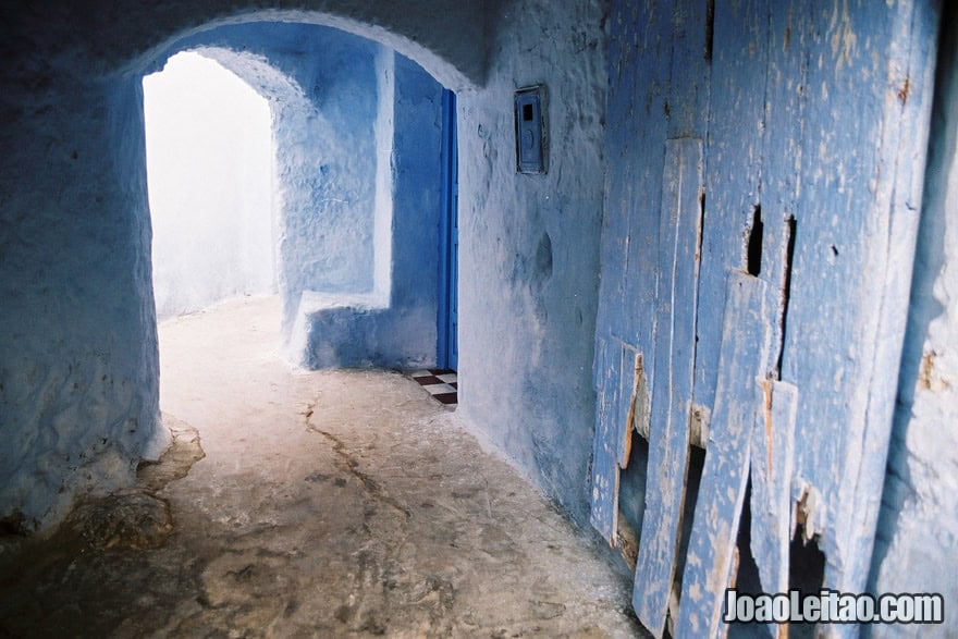 Beco azul em Chefchaouen