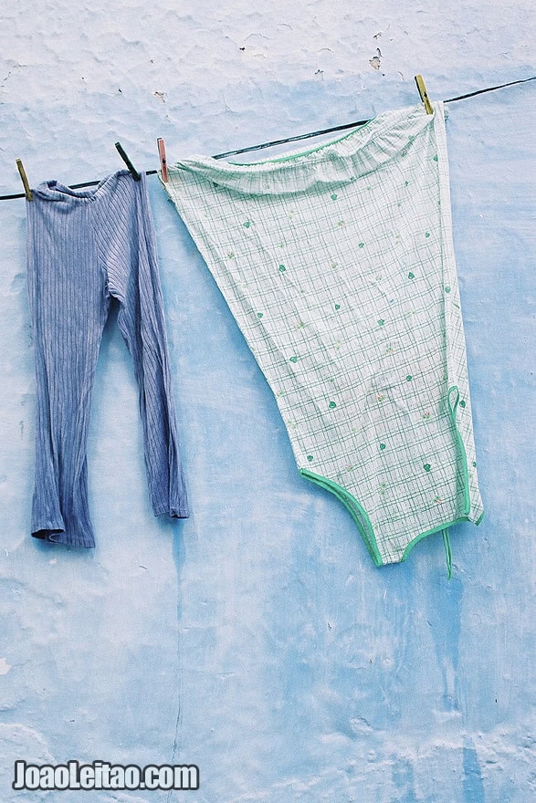 Clothes hanging in Chefchaouen