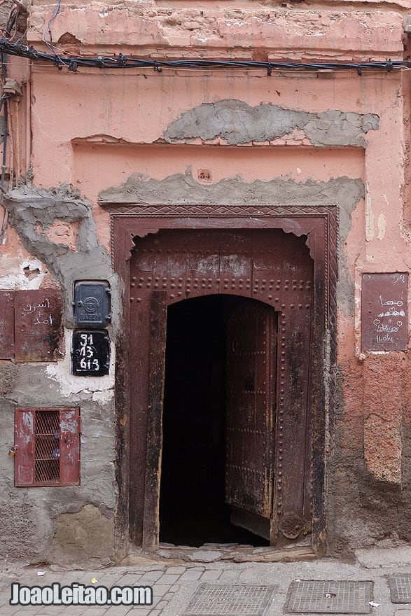 Porta na Medina de Marraquexe