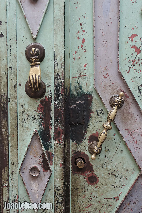 Door knob detail in Marrakesh Medina