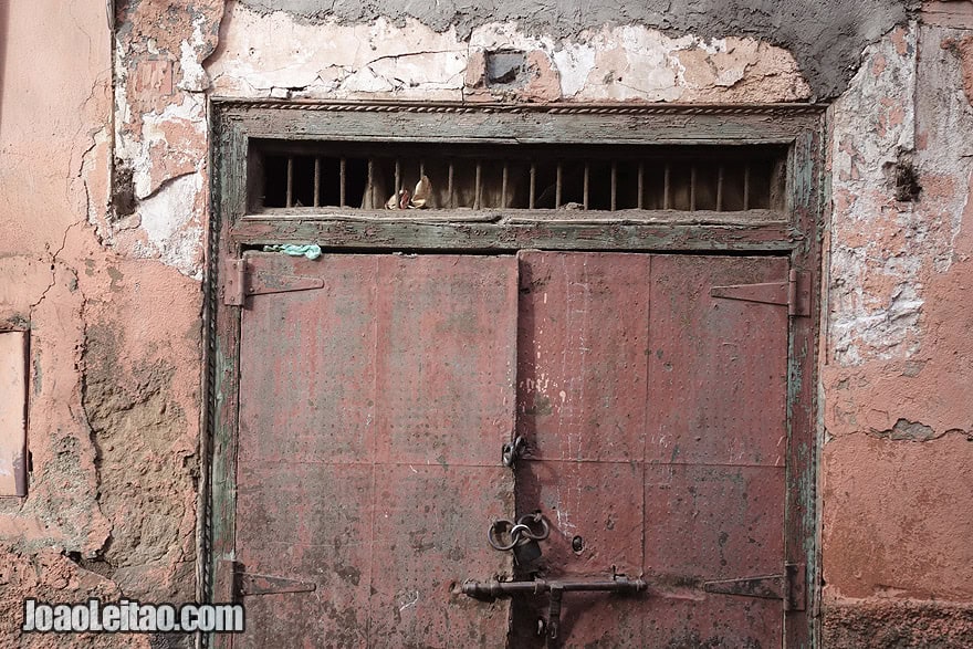 Door in Marrakesh old city