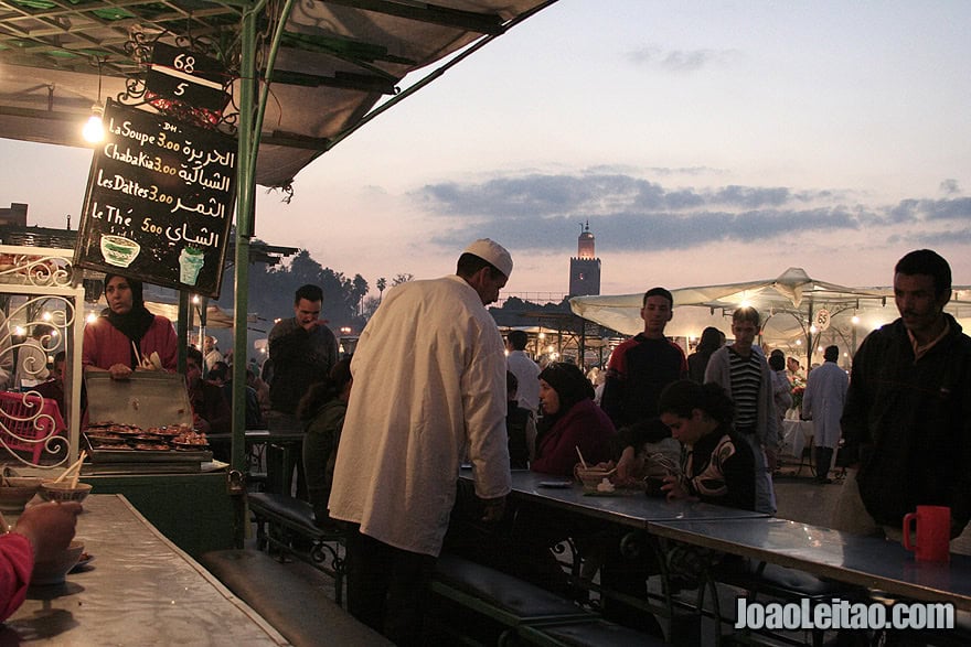 Restaurant stall of Marrakesh