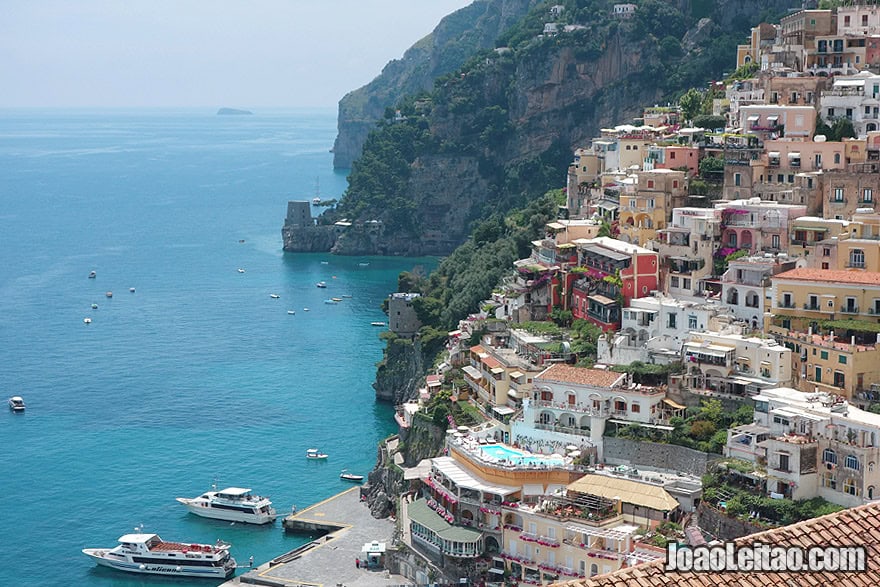 Bonita vista de Positano