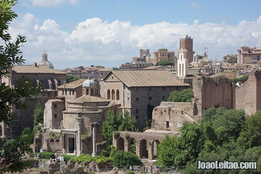 O Forum Romano em Roma