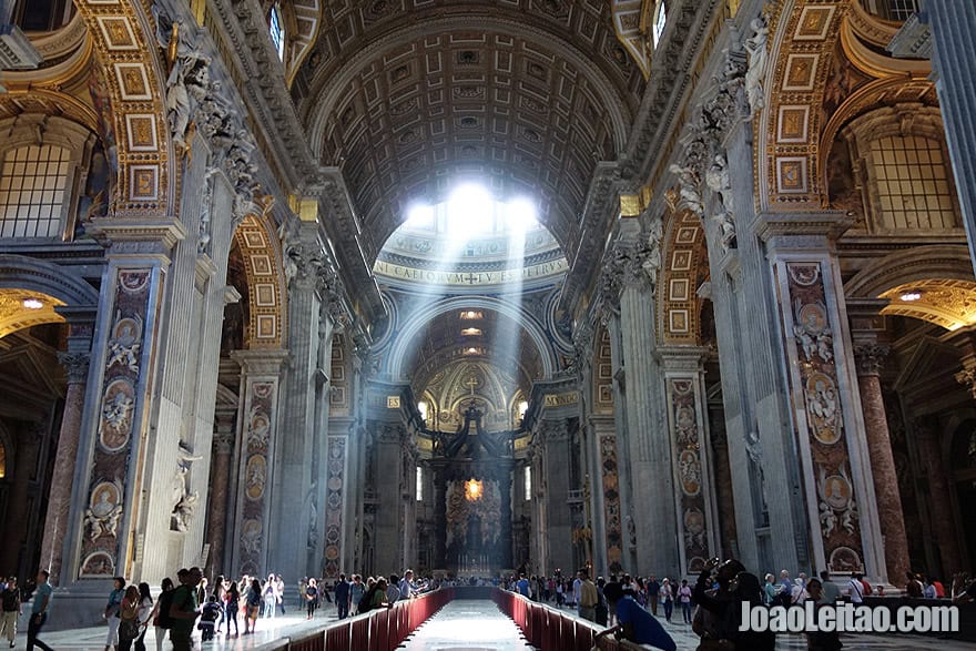 Inside St Peters Basilica in Vatican