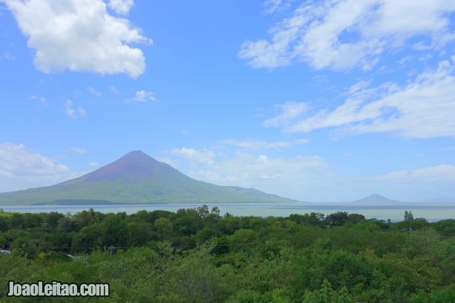 Momotombo Volcano view from León Viejo ruins