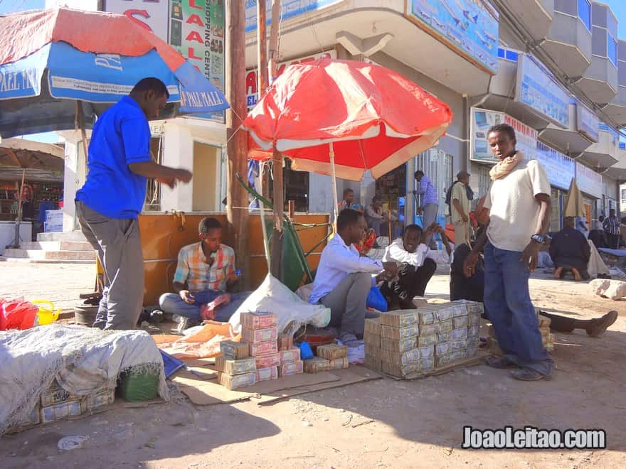 Money dealers in Hargeisa - the capital of Somaliland