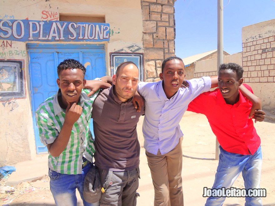 Me with friendly Somalian boys in Hargeisa