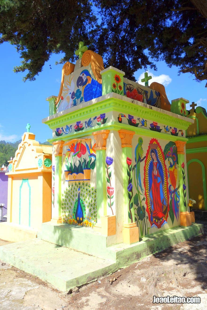 Colorful tombs inside Chichicastenango cemetery