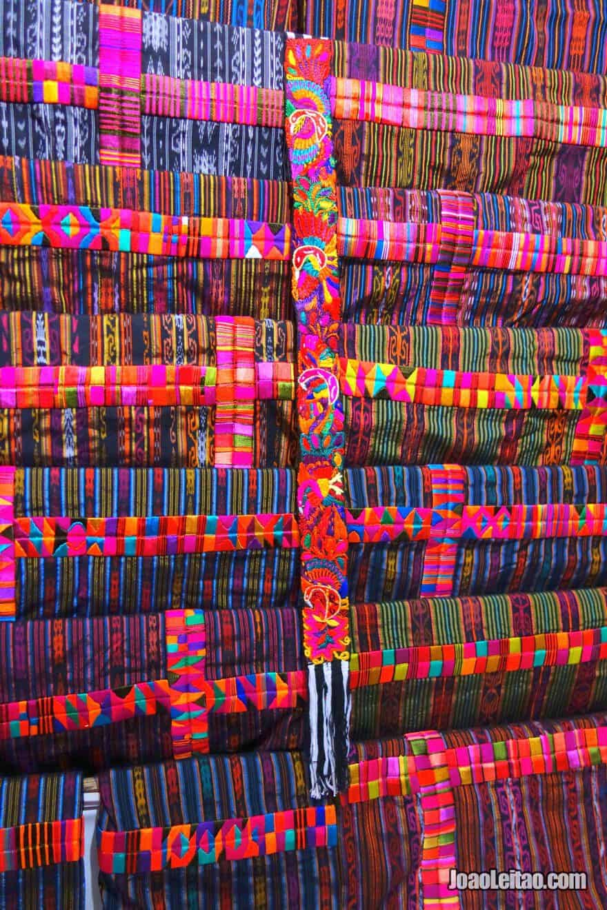 Chichicastenango traditional fabrics for sale 