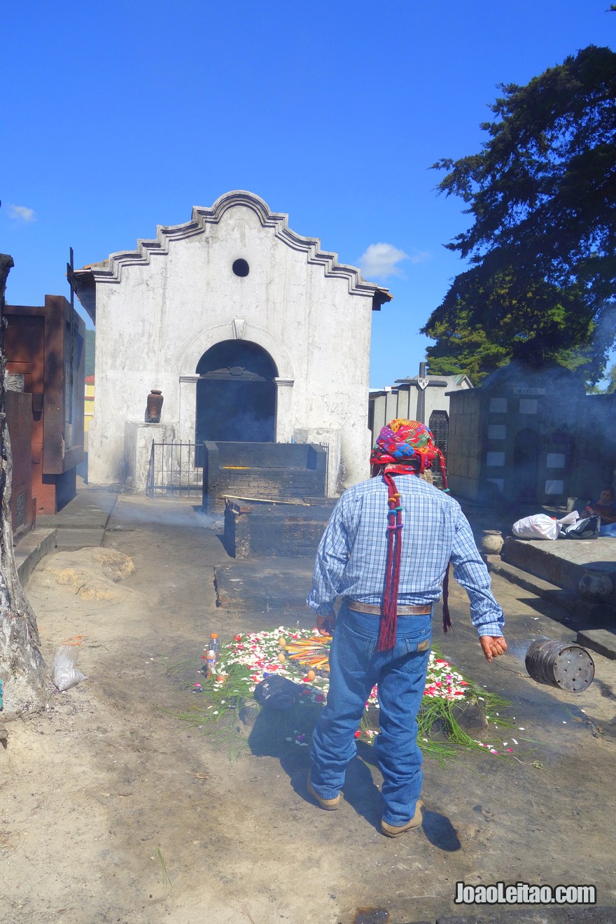 Ritual in Chichicastenango cemetery