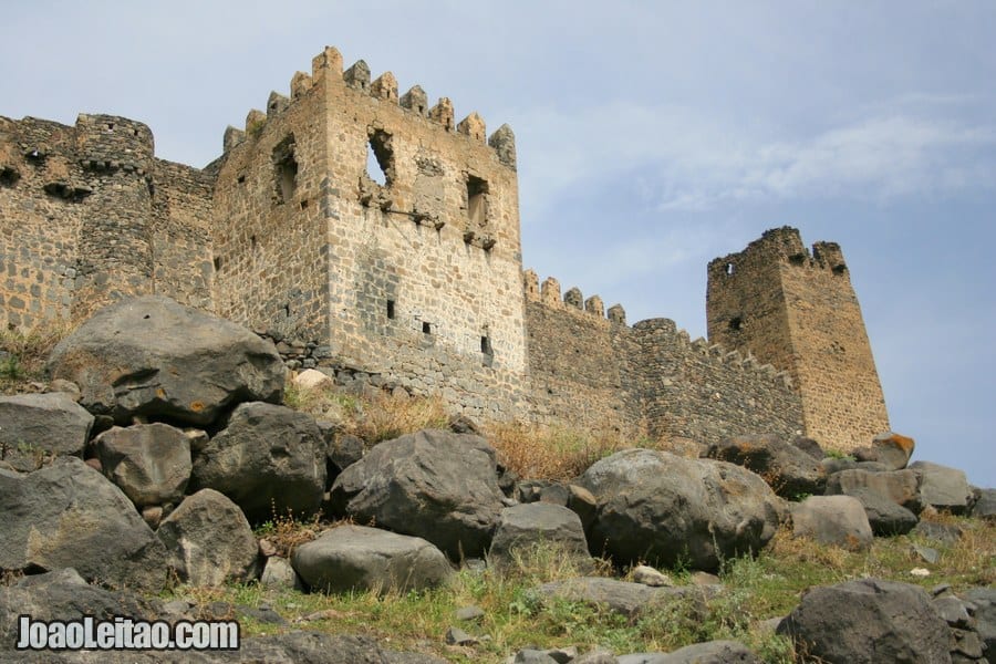 Southern facade of the fort, Khertvisi Fortress in Georgia