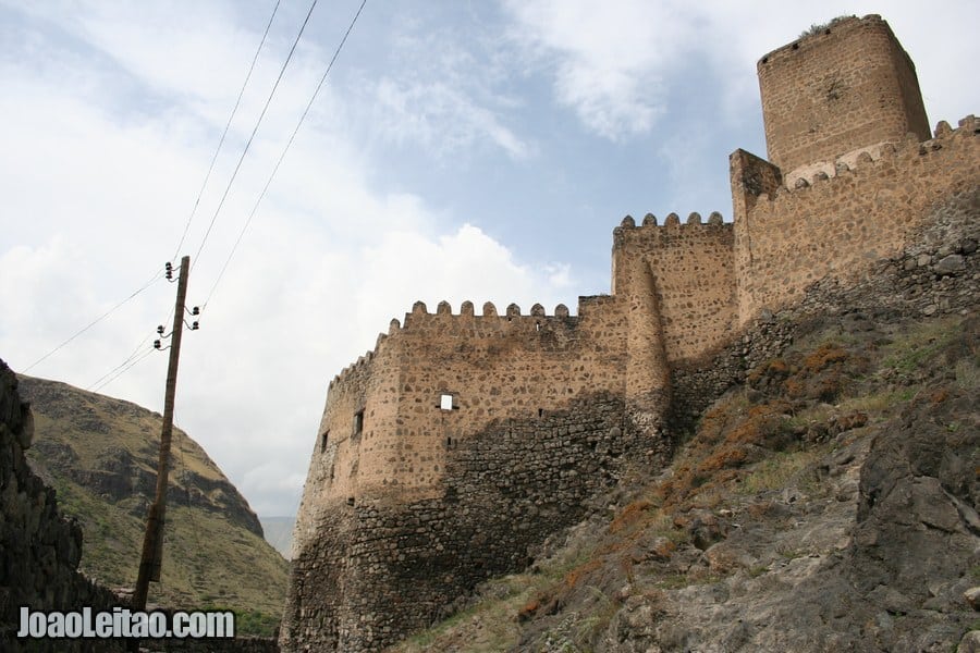 External walls of Khertvisi fort, Khertvisi Fortress in Georgia