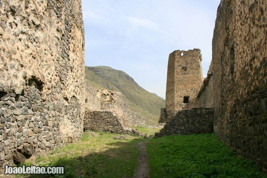Inside part of the fort ruins, Khertvisi Fortress in Georgia