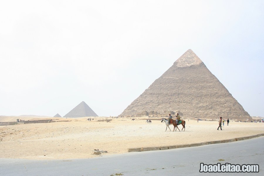 View of the Pyramids of Giza dating back from Ancient Egypt