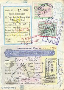 Page of a full passport