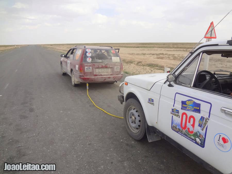 Yes we towed the German team during more than 250 km / 155 mi