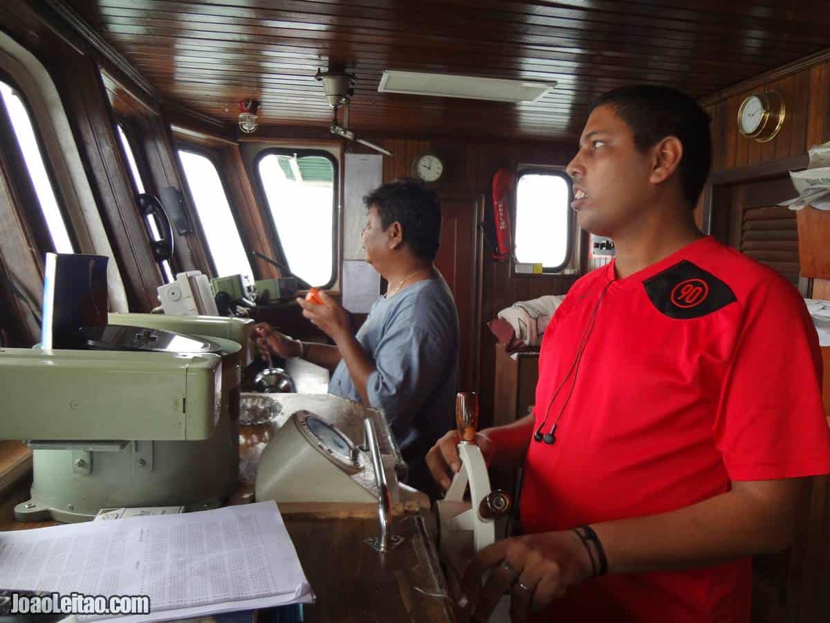 CAPTAIN BRIDGE FERRY BOAT MASIRAH ISLAND OMAN