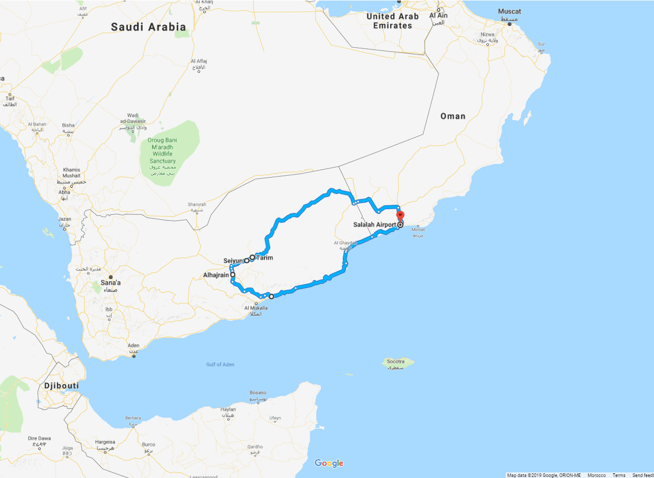 MAP TRIP YEMEN