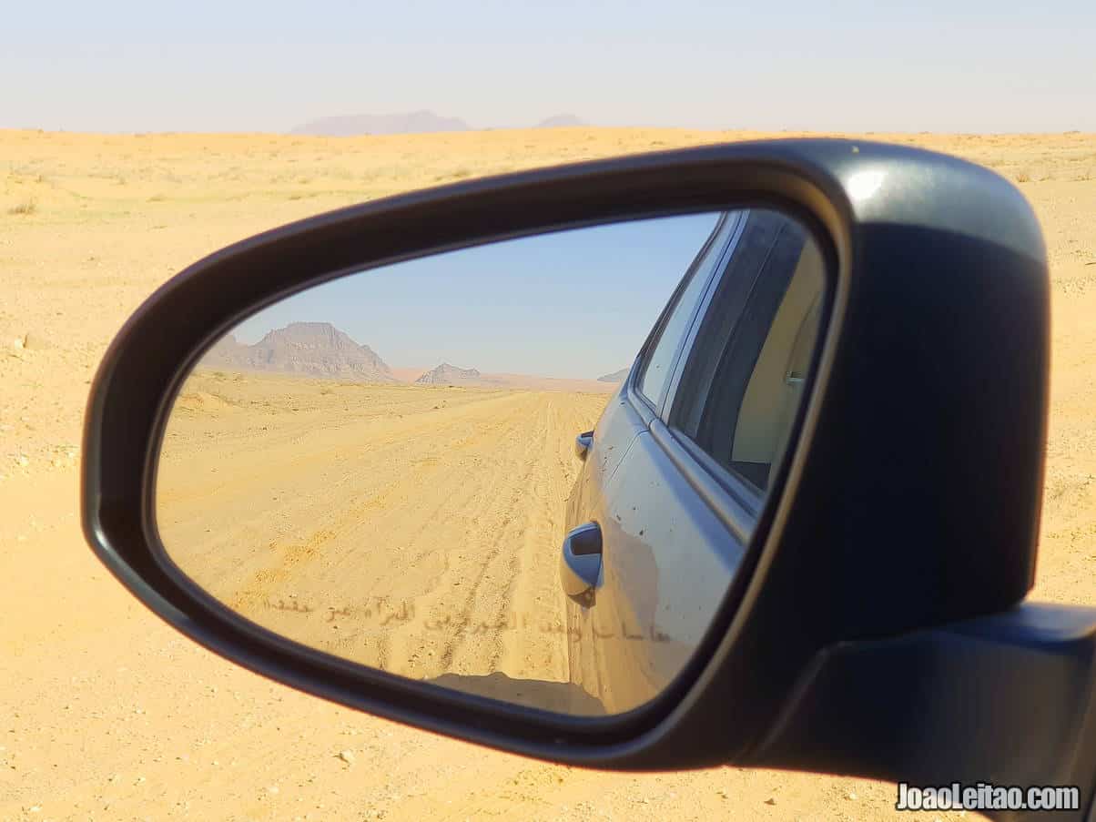 Driving in the desert of Saudi Arabia