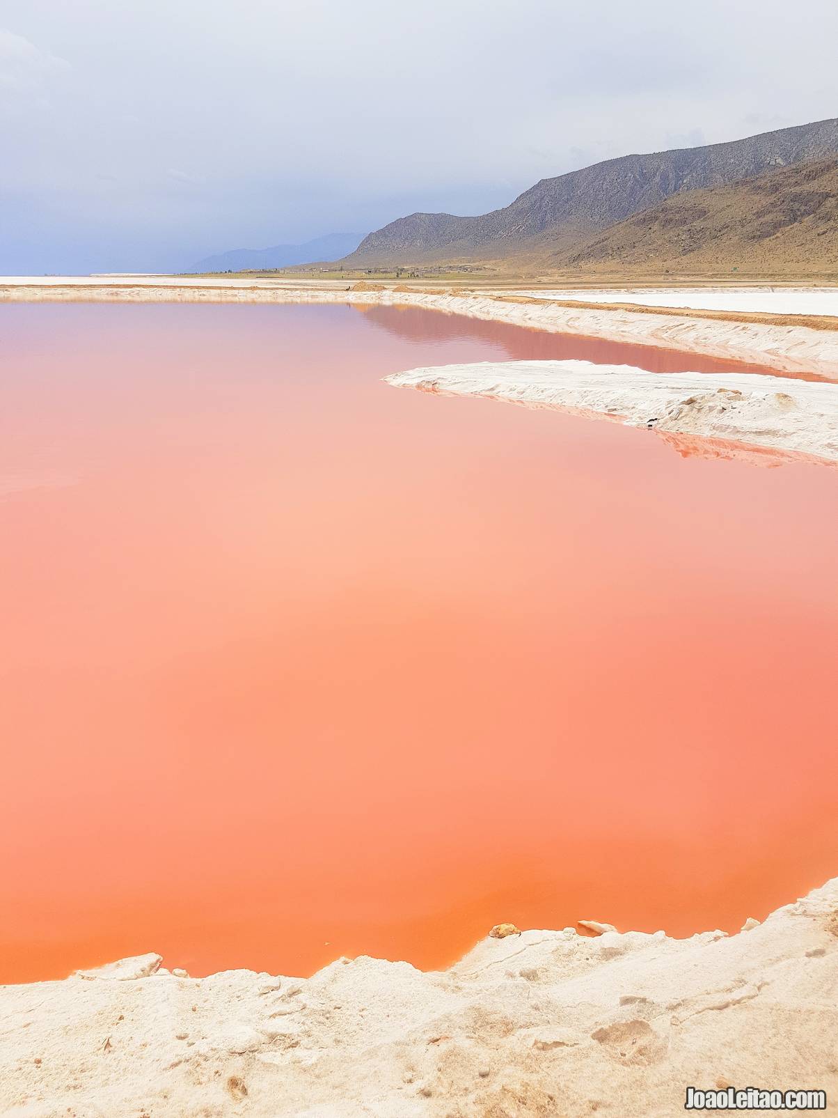 Maharloo Pink Lake in Iran