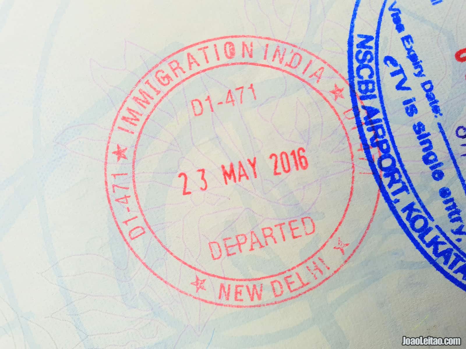 India departure stamp in Passport