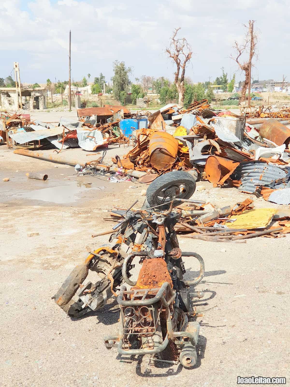 Motorcycle used by a suicide bomber