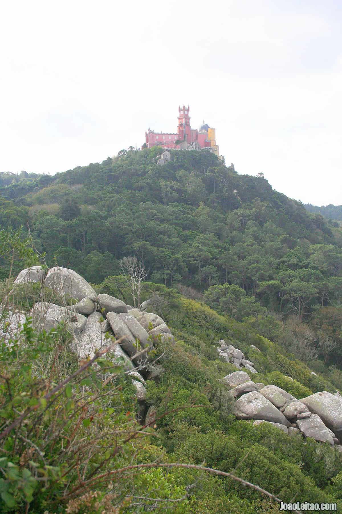 View from the Pena Palace in Sintra Portugal