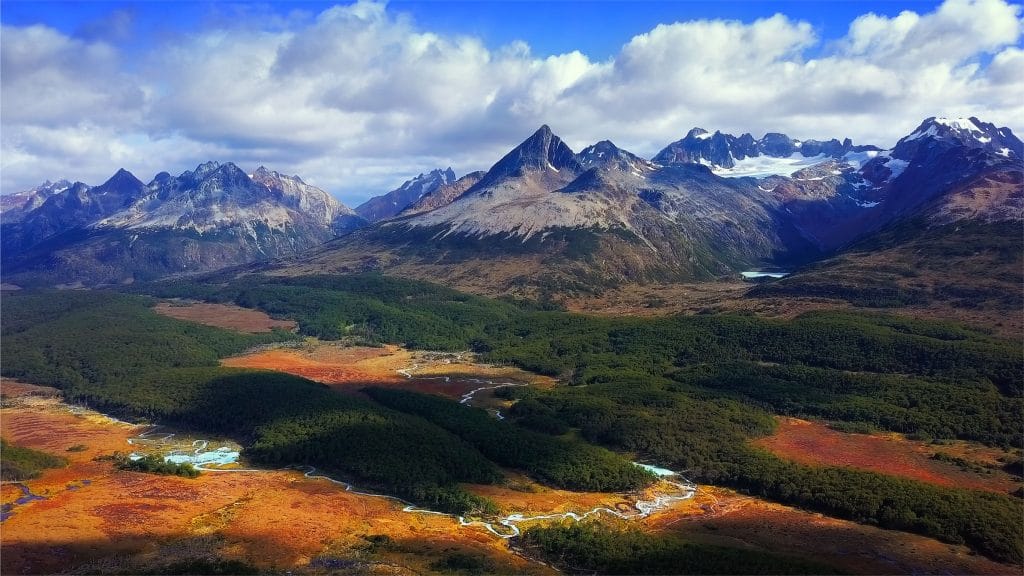 Los Lobos valley near the town Ushuaia in Tierra del Fuego, Argentina