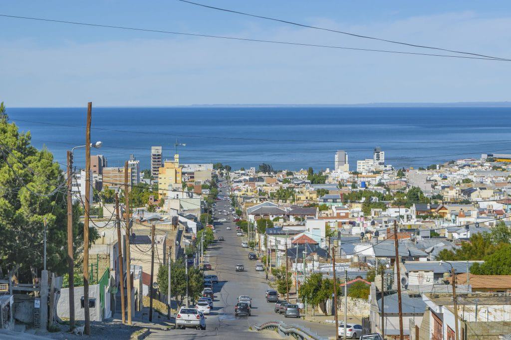 View from the top of the hill of Comodoro Rivadavia, the most important city of Argentinian Patagonia