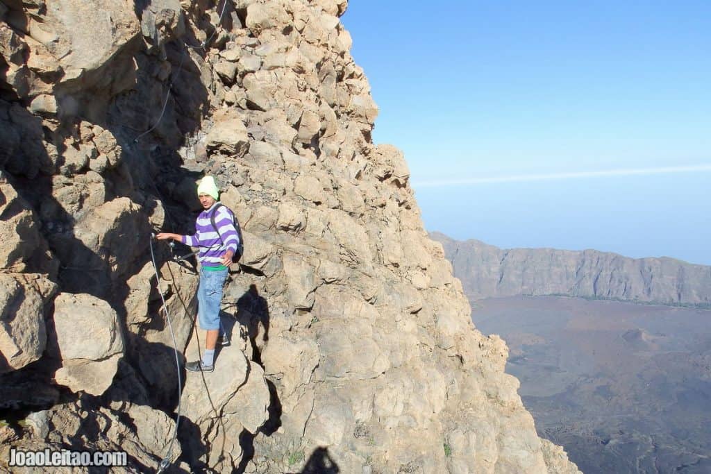 Climbing an active volcano in Cape Verde archipelago