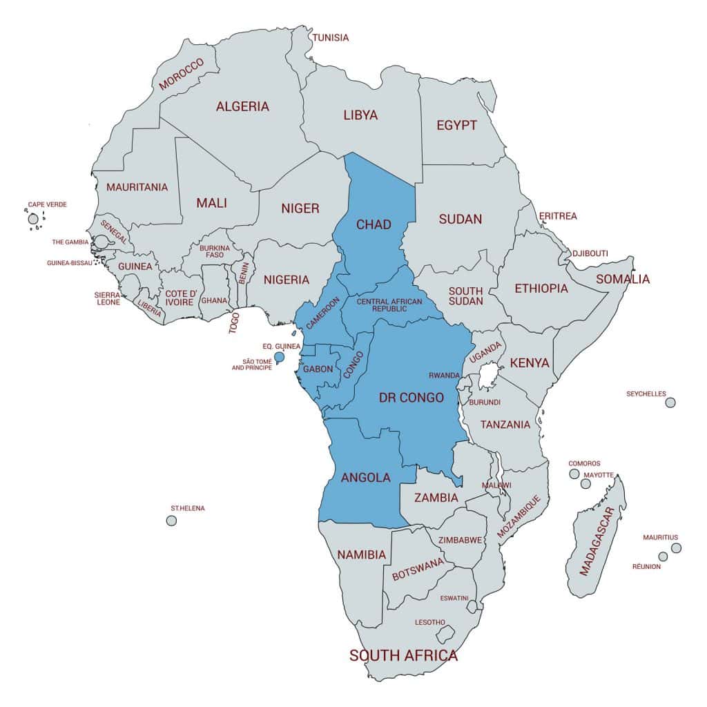 Map of Central Africa