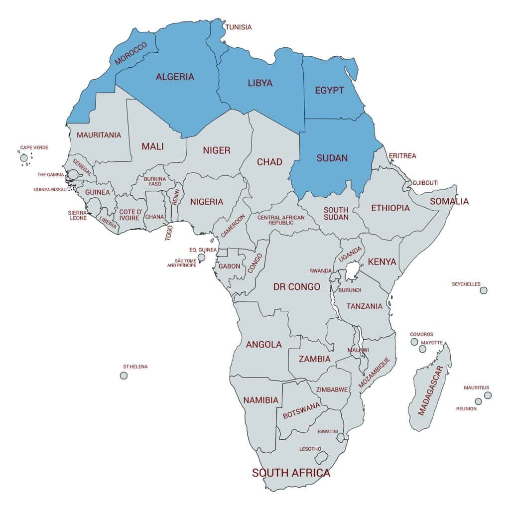Map of North Africa